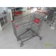 Coloful Coating  / Zinc Plating 270L Grocery Store Shopping Cart  For Supermarket