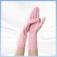 Flexible Durable Pink Synthetic Nitrile Gloves Non Irritating Nitrile Safety Gloves