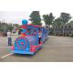 42 Seat Roundhouse Trackless Trains For Kids 18km/H Speed Exotic Wind Fiberglass