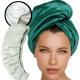 Plain Dyed Double Layer Stain Silk Hair Wrap Towel for Professional Drying Results