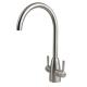Brushed Finished  deck-Mounted 1-Hole kitchen Basin Faucet Hot And Cold Water Faucet  dual handle faucet