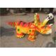 2.5 - 3m Long Yellow Dinosaur Battery Car Coin Operated Animatronic Dinosaur Ride