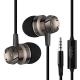 Metal Turbine Stereo Wired Earphone With Mic And Volume Control For Pc
