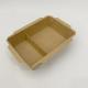 Custom Printed Food Paper Trays Disposable Takeout Brown Packaging