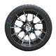 OEM/ODM Golf Cart Machined Golssy Black Rims with 14 inch Tires