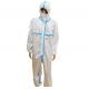 White Disposable Protective Gowns / Breathable Disposable Coveralls