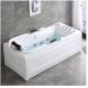 Modern White 2 Person Freestanding Whirlpool Tub Acrylic With Panel Pillow Massage