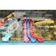 Colorful Above Ground Fiberglass Water Slides , Fiberglass Pool Slide for Amusement Park