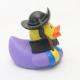 9P Free Safe Purple Pirate Rubber Duck Fun Bath Toys For Toddlers 7.5cm Length