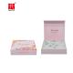 Book Style Pink Magnetic Gift Box , 250g E Flute Pendant Gift Box