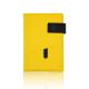Business Office Writing Journal Notebook Large 114 Pages PU Material Yellow Color