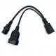 Y Type Splitter Power Adapter C14 To C13+Eu 2 Pin Female Plug  220V Extension Cables C14 Plug adapter For Electric