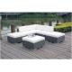 6-piece  L shape rattan wicker outdoor furniture modular sofa commercial furniture-YS5755