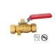COM X COM With Drain Ball Valve Brass with drain Forged Two Piece Body WOG With Compression strainer