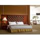 White Platform Hotel Bedroom Furniture Sets With Oak Solid Wood Legs