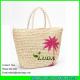 LUDA best handbags for Girls Palm Tree pattern paper straw tote bag