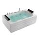 ABS Freestanding White Acrylic Corner Bathtub Rectangular 2 People