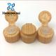 28mm Flip Top Plastic Bottle Caps Cosmetic Packaging Natural Bamboo Bottle Container Head