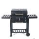 Easily Assembled Charcoal BBQ Grill with Side Table and 27.5*42.5cm*2pcs Cooking Grid