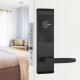 Black Color Keyless RFID Card Electronic Smart Door Locks For Hotel