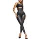 Women Tummy Trimmer Control High Waist Skinny Leather Pants with Elastic Waist Closure
