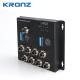 M12 Ethernet Switches DC 12-52V PoE 48-57V Wall-mounted 8-port X-coded Femal Connector