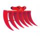 200kg Excavator Brush Rake Durable Steel Construction Curved Tines Customized
