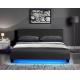 Modern PU Leather Upholstered Bed Frame Plywood With LED Bed Frame