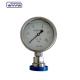 SS316 Silicone Sanitary Pressure Gauge 100mm 1.6% Accuracy