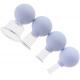 Light Blue 4pcs Chinese Glass Facial Cupping Therapy Massage Set Hijama Ventouse Cuping Cups Vacuum Cans