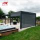 Motorized Outdoor Aluminium Louvered Roof Pergola With Drainage System And Side Screen