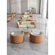 Modern Hotel Lobby Furniture Sectional Sofa and table set For Reception And Negotiation Area