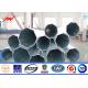 Electrical Tapered Steel Power Pole 17m Height Planting Depth 3.5mm Wall Thickness
