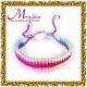 Fashionable  female reinbow links friendship bracelets with OEM / ODM available - LS052