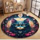 Round Cat  Living Room Floor Carpets Polyester Fiber 180*180cm