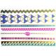 Gold, rose gold, silver, black, turquoise.Colorfull foil metallic temporary tattoo.