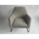 Customized Modern Fabric Chair With Stainless Steel Frame