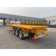 12500*2500*1650mm 40 prime Tri-Axles Container Flatbed Semi-Trailer Self-dumping Used