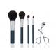 Blue Facial Concealer Travel Makeup Brushes Beauty Cosmetics Brush Set