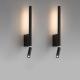 350 Modern Adjustable Swing Arm Wall Lamp Black White Light for Bedroom Bedside House Reading Living Room Home Hallway