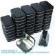 Metal Rectangular Empty Hinged Tins - Pack Of 40 Silver Mini Portable Box Small Storage Kit & Home Organizer With Lids