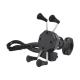 Black 5V 2.5A X Claw Motorcycle Phone Mount For Iphone 11 0.3KG