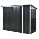 BS Series Metal Bike Storage Shed 4 X 6ft Anthracite RAL 7016 0.25mm Coated