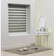 fireproof Room Darkening Zebra Shades , Coffee Day And Night Vertical Blinds