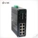 DIN Rail Mounting Hardened SFP Network Switch Managed 8 Port