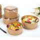 Food Grade Waterproof Kraft Paper Ice Cream Bowls With Double PE Coated