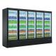 Supermarket Upright Multi Door Refrigerated Showcase Beverage Chiller