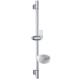 stainless wall mount shower sliding bar set rainshower pipe with soap dish