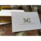 Luxury Uncoated Paper Card Hot Stamp Gold Foil Business Card Black And White Business Card