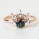 Rose Gold Vermeil Round Cut Lab Grown Alexandrite Ring Jewelry Women Wedding 925 Silver Ring